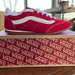 Vans Bold Red Low-Top Sneakers